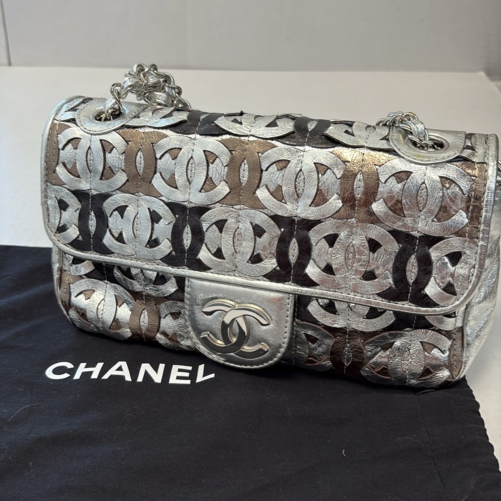 Chanel Metallic CC Vintage flap bag